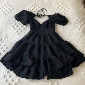 Princess Polly Black Mini Western Dress